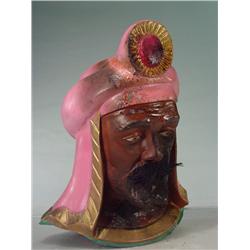 Arabic Fiberglass Wise Man with Mustache 14" Tall