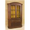 Image 1 : Contemporary Early American Styled Cabinet with Glass Display, Cabinet, and Drawer