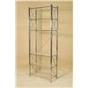 Image 2 : Chrome Metal rack with Glass shelves