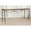 Image 2 : Iron Console Table with Rope Design with wood grain top 