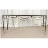 Image 1 : Iron Console Table with Rope Design with Glass top 