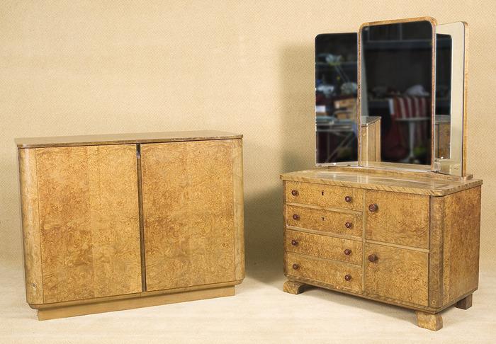 Vintage 1930 S Art Deco Vanity With Unique Streamline Dresser