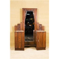 Vintage Dark 1920's Geometric Art Deco 