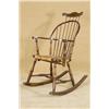 Image 2 : Southern Style Rocking Chair with Wicker Backing 