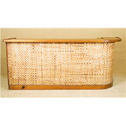 Vintage Bamboo and Woven Wicker Front 