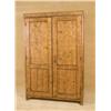 Image 1 : Rustic  Stained Pine Wardrobe/Cabinet with 5 Shelf Inside