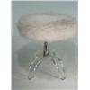 Image 1 : Vintage Mid Century Vanity Stool with Acrylic Base Enamel