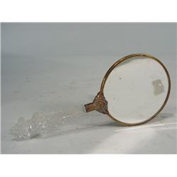Vintage Vanity Hand Mirror with Glass handle 