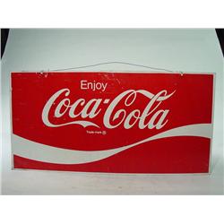 Large Double Sided Foot Painted Coca Cola 3d Tin Sign