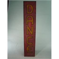 Wood Painted Dance Sign 