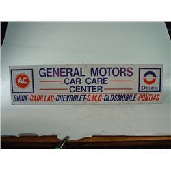 Vintage General Motors Press Board Sign 