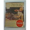 Image 1 : Small Chrome Framed Coca Cola AD  with Pin UP Girl 