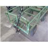 Image 2 : Green Expanded Metal 4 Wheeled Wagon w/ Pull Handle 41"x21"x21"H