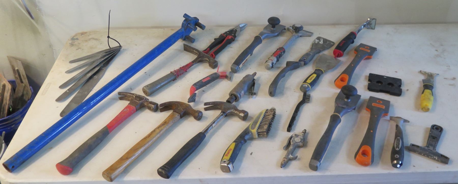 Multiple Hand Tools Multiple Hand Tools: Hammers, Alblon Caulk Spatulas, Ratchet, Brushes ...