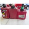 Image 2 : Qty 5 Red Gas Cans: 4 No Spill 1 Gallon & 5 Gallon