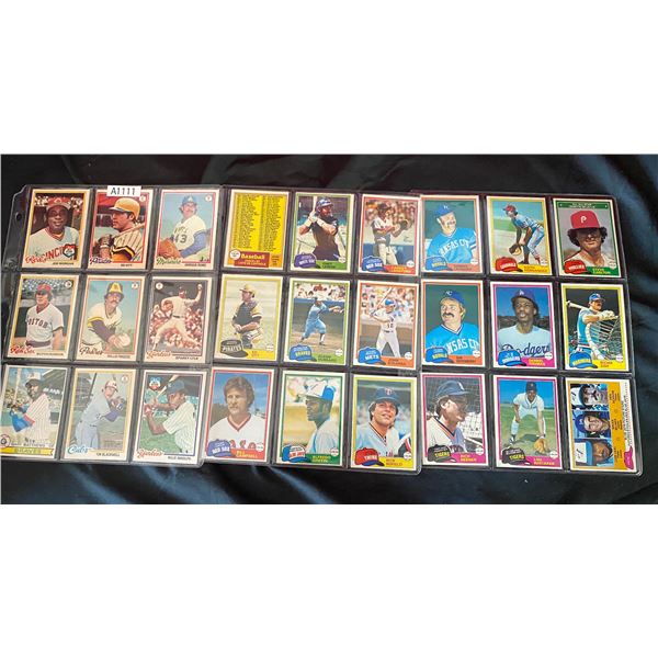 Baseball Cards (Sheets) (A1111)