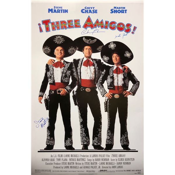 3 Amigos Poster Steve Martin Chevy Chase Martin Short Autographed Signed