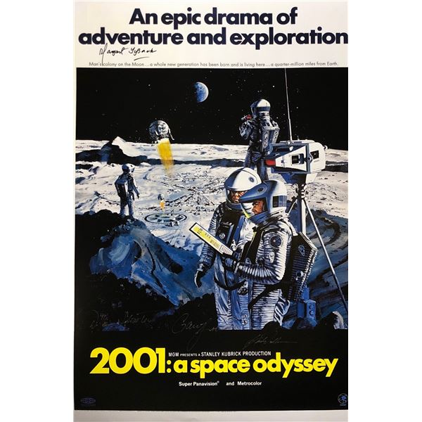 2001 Space Odyssey Poster Keir Dullea Gary Lockwood Autographed Signed