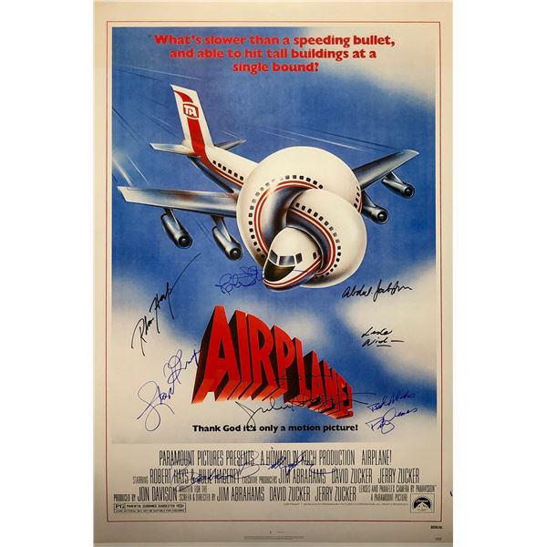 Airplane Poster Robert Hays Julie Hagerty Autographed Signed