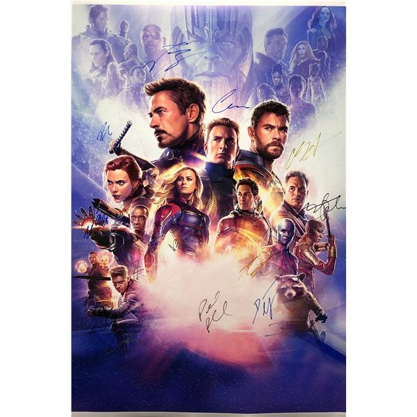 Avengers Endgame Poster Josh Brolin Chris Evans Autographed Signed