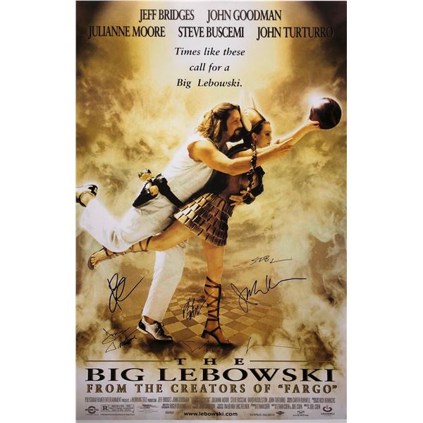 Big Lebowski Poster Jeff Bridges John Goodman Autographed Signed