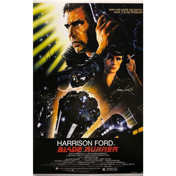 Blade Runner Poster Harrison Ford Daryl Hannah Autographed Signed
