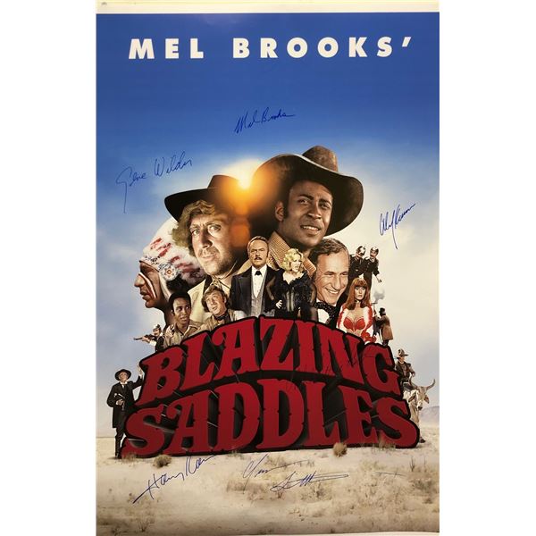 Blazing Saddles Poster Gene Wilder Harvey Korman Autographed Signed