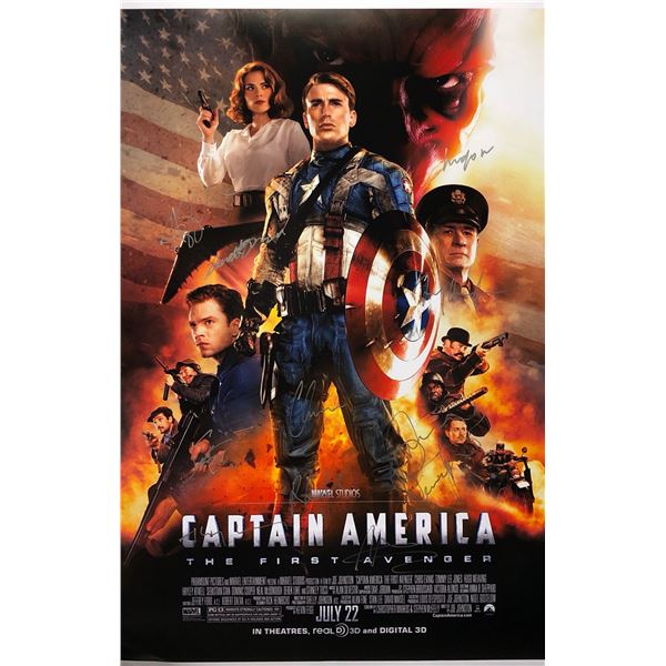 Captain America First Avenger Poster Chris Evans Autographed Signed