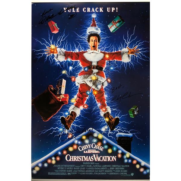 Christmas Vacation Poster Chevy Chase Autographed Signed