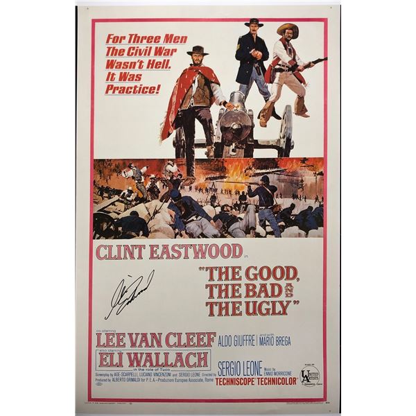 Good Bad Ugly Poster Clint Eastwood Autographed Signed