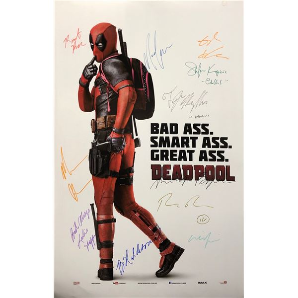 Deadpool Poster Ryan Reynolds Stan Lee Autographed Signed