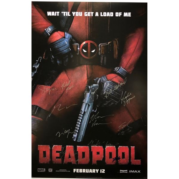 Deadpool Poster Ryan Reynolds Stan Lee Autographed Signed