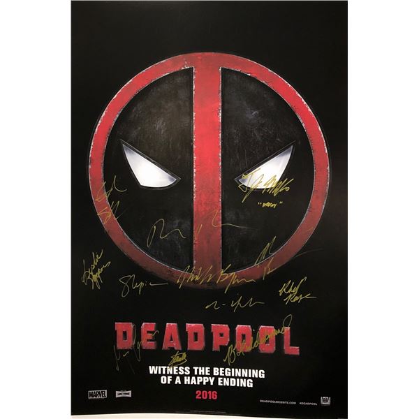 Deadpool Poster Ryan Reynolds Stan Lee Autographed Signed