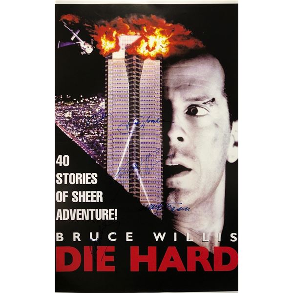 Die Hard Poster Bruce Willis Autographed Signed