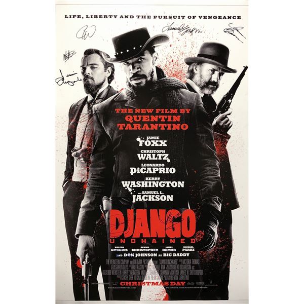 Django Poster Leonardo DiCaprio Autographed Signed