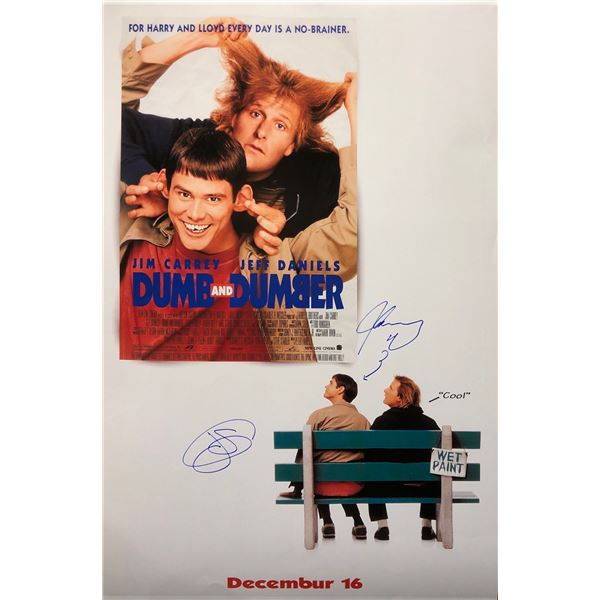 Dumb and Dumber Poster Jim Carrey Jeff Daniels Autographed Signed