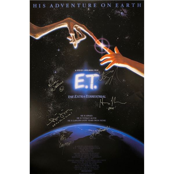ET Poster Henry Thomas Matthew De Meritt Autographed Signed