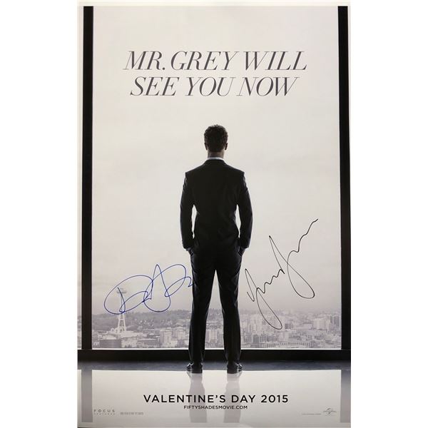 Fifty Shades of Grey Poster Dakota Johnson Jamie Dornan Autographed Signed