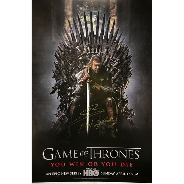 Game of Thrones Poster Sean Bean Autographed Signed