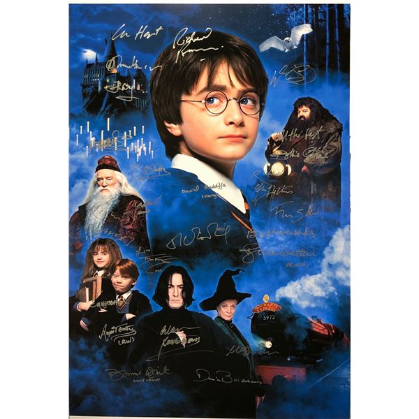 Harry Potter Philosopher's Stone Poster Daniel Radcliffe Emma Watson Rupert Grint J.K.Rowling Autogr