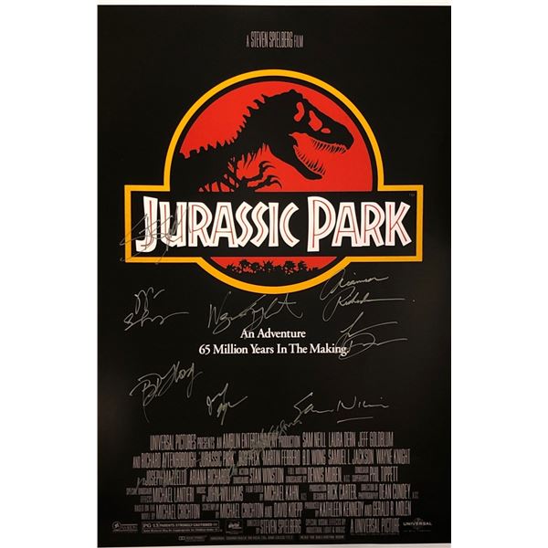Jurassic Park Poster Sam Neill laura Dern Autographed Signed