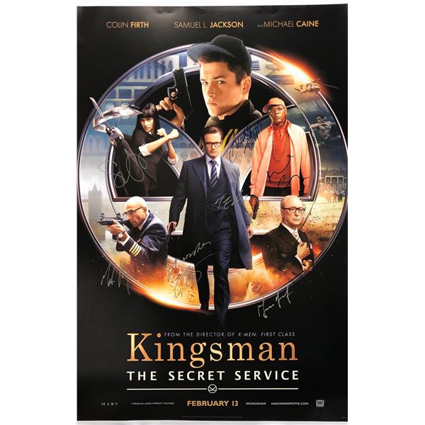 Kingsman 1Poster Colin Firth Taron Egerton Autographed Signed