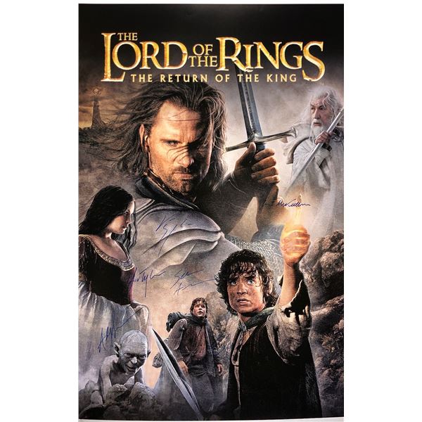 Lord of the Rings Returns of King Ian McKellen Poster Autographed Signed