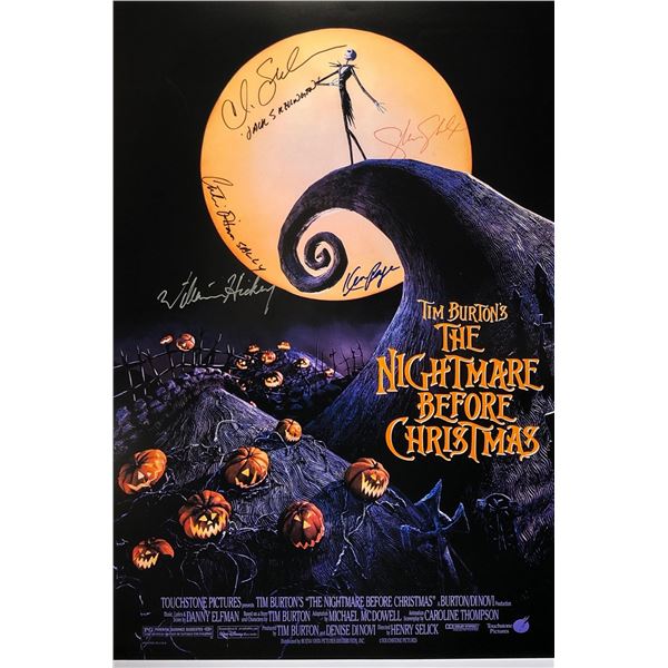 Nightmare before Christmas Chris Sarandon Poster Autographed Signed