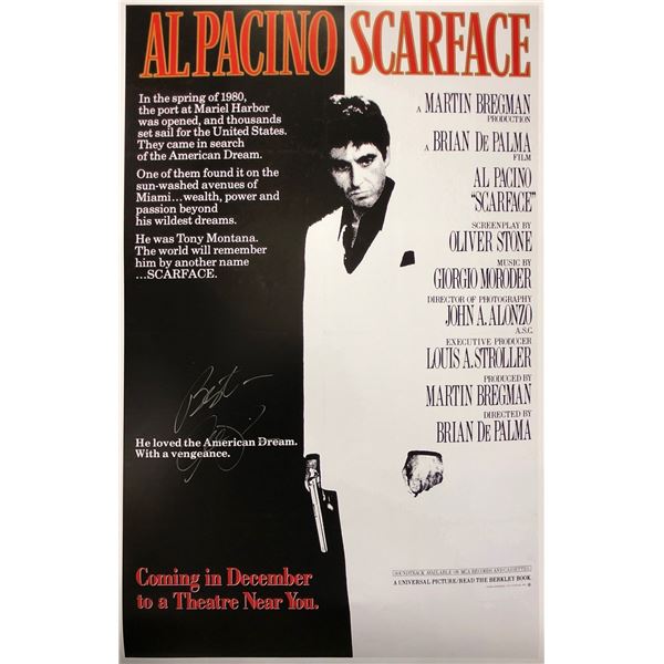 Scarface Poster Al Pacino Autographed Signed