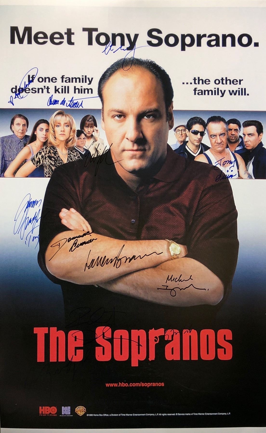 THE SOPRANOS CAST signed autographed photo silver gold COA Hologram
