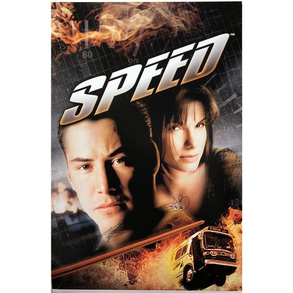 Speed Poster Keanu Reeves Autographed Signed
