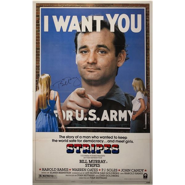 Stripes Poster Bill Murray Autographed Signed