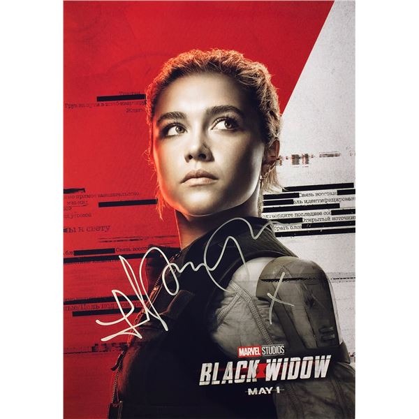 Black Widow Photo Florence Pugh Autographed Signed