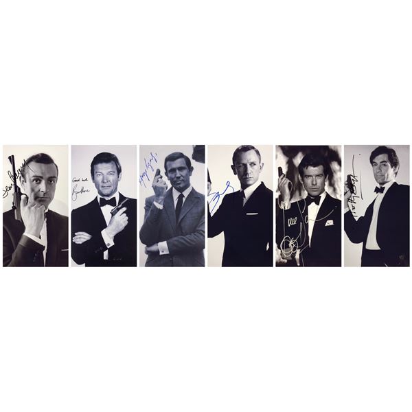 James Bond 007 Photo Black and White Set Autographed Signed